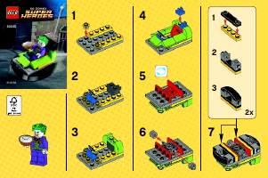 Mode d’emploi Lego set 30303 Super Heroes Le Joker bumper car