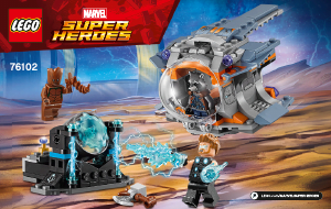 Manual Lego set 76102 Super Heroes A demanda pela arma de Thor
