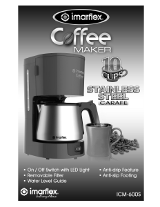 Handleiding Imarflex ICM-600S Koffiezetapparaat