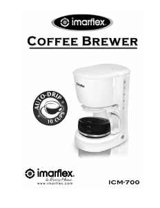 Bruksanvisning Imarflex ICM-700 Kaffebryggare