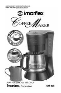 Bruksanvisning Imarflex ICM-300 Kaffebryggare