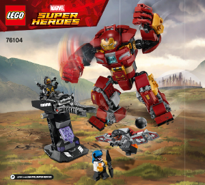 Manual Lego set 76104 Super Heroes O ataque destruidor de Hulkbuster