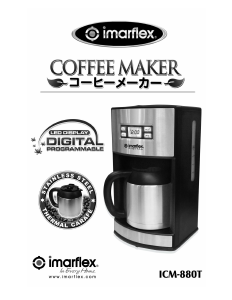 Bruksanvisning Imarflex ICM-880T Kaffebryggare