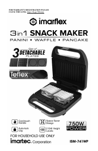 Manual Imarflex ISM-741WP Contact Grill