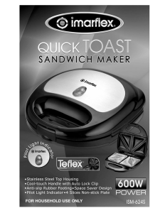 Manual Imarflex ISM-624S Contact Grill