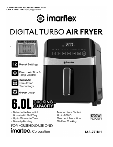 Handleiding Imarflex IAF-761DH Friteuse