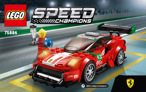 Brugsanvisning Lego set 75886 Speed Champions Ferrari 488 GT3 Scuderia Corsa