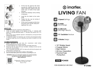 Bruksanvisning Imarflex IF-375BU Fläkt