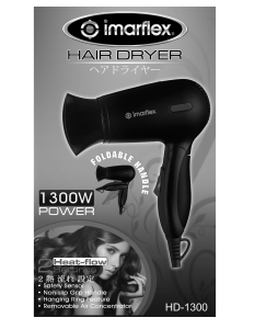 Bruksanvisning Imarflex HD-1300 Hårtork