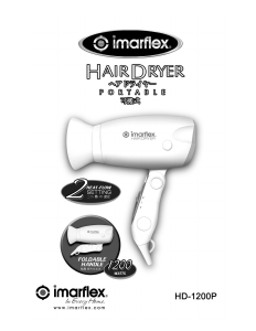 Bruksanvisning Imarflex HD-1200P Hårtork