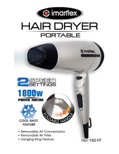 Manual Imarflex HD-1601P Hair Dryer