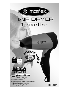 Bruksanvisning Imarflex HD-1200T Hårtork