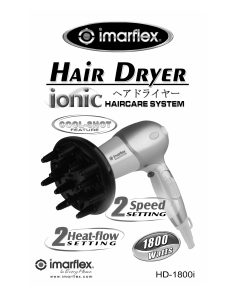 Manual Imarflex HD-1800i Hair Dryer