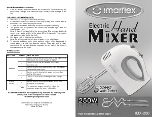 Handleiding Imarflex IMX-250 Handmixer