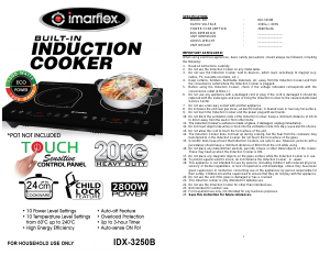 Handleiding Imarflex IDX-3250B Kookplaat