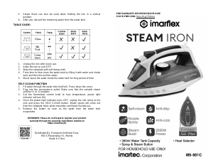 Handleiding Imarflex IRS-501C Strijkijzer
