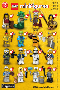 Rokasgrāmata Lego set 71001 Collectible Minifigures Series 10