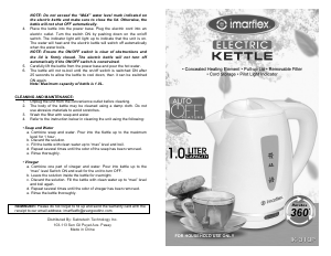Handleiding Imarflex IK-310P Waterkoker