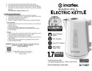Handleiding Imarflex IK-716EF Waterkoker