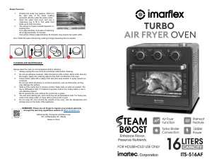 Bruksanvisning Imarflex ITS-516AF Ugn