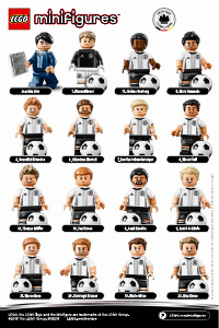 Manuál Lego set 71014 Collectible Minifigures The Mannschaft