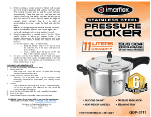 Handleiding Imarflex QGP-3711 Snelkookpan