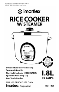 Handleiding Imarflex IRC-18Q Rijstkoker