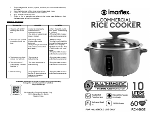 Bruksanvisning Imarflex IRC-1000E Riskokare