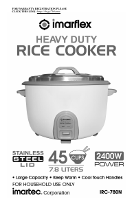 Manual Imarflex IRC-780N Rice Cooker