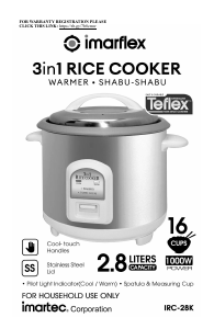 Bruksanvisning Imarflex IRC-28K Riskokare