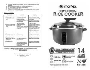 Bruksanvisning Imarflex IRC-1400E Riskokare