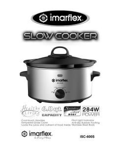 Bruksanvisning Imarflex ISC-600S Slow cooker