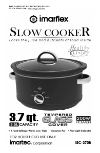 Bruksanvisning Imarflex ISC-370B Slow cooker