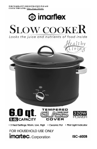 Bruksanvisning Imarflex ISC-600B Slow cooker