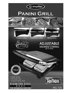 Bruksanvisning Imarflex IPG-725 Bordgrill