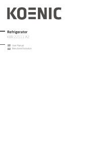 Bedienungsanleitung Koenic KBR 22111 A2 Kühlschrank