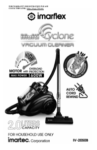 Manual Imarflex IV-2050B Vacuum Cleaner