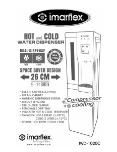 Handleiding Imarflex IWD-1020C Waterdispenser