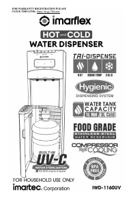Handleiding Imarflex IWD-1160UV Waterdispenser