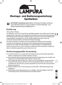 Mode d’emploi Lampura 1015265100 Lampe
