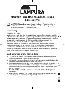 Mode d’emploi Lampura 1015265300 Lampe