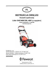 Instrukcja Lider SHC46N139L-4W1 Kosiarka