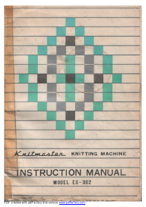 Handleiding Knitmaster ES-302 Breimachine