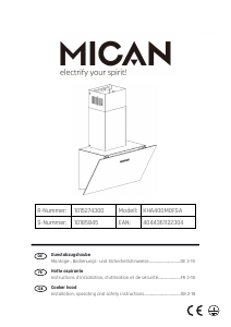Manual Mican KHA400MOFSA Cooker Hood