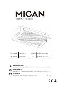 Mode d’emploi Mican THA300TMFSA+ Hotte aspirante