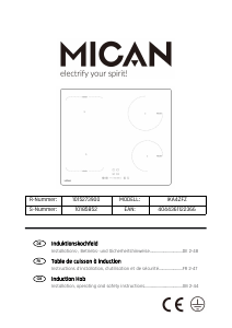 Mode d’emploi Mican IKA4ZFZ Table de cuisson