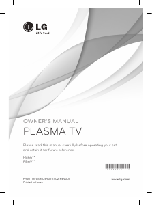 Käyttöohje LG 50PB690V Plasmatelevisio