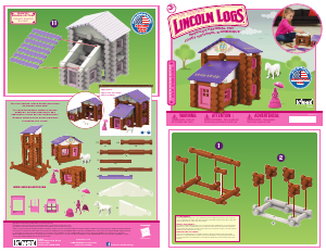 Handleiding K'nex set 00850 Lincoln Logs Country meadow cottage