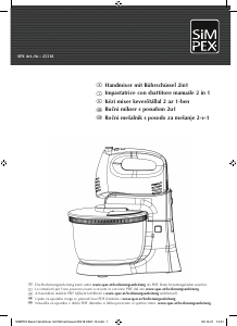 Bedienungsanleitung Simpex 25318 Handmixer
