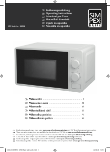 Használati útmutató Simpex 33501 Mikrohullámú sütő